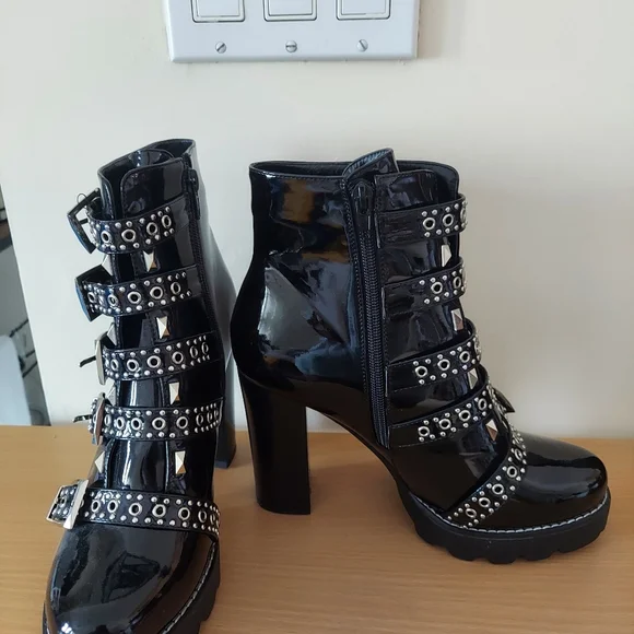 Azalea Wang studded chunky heel ankle boot - Picture 5 of 7